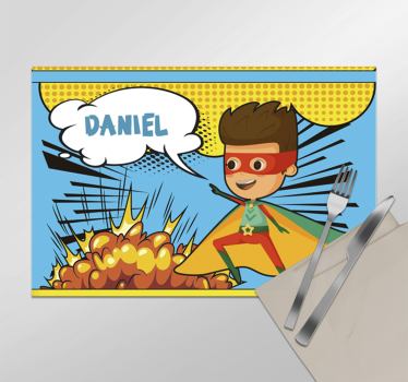 Set de table personnalisable comic Super Héros - TenStickers