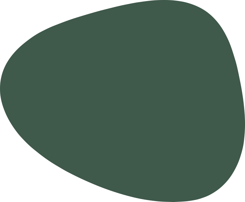 Set de table vert ovale irrégulier - TenStickers