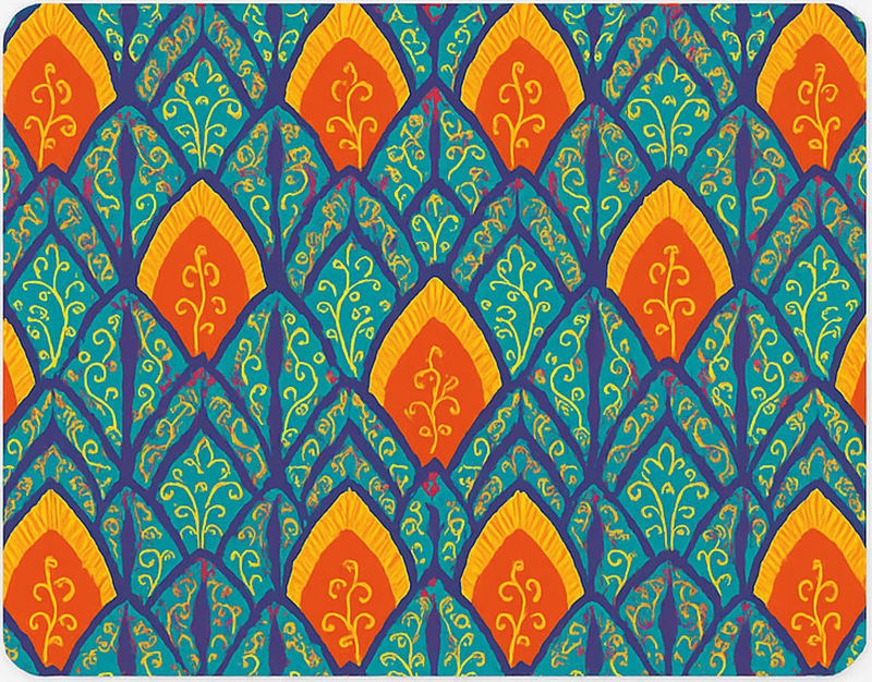 Set de table original motif paon indien coloré - TenStickers
