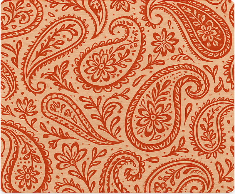 Set de table original motif paisley rouge chaud - TenStickers