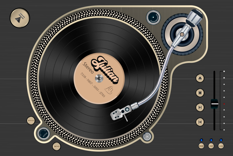 Set de table tourne-disque avec prénom - TenStickers