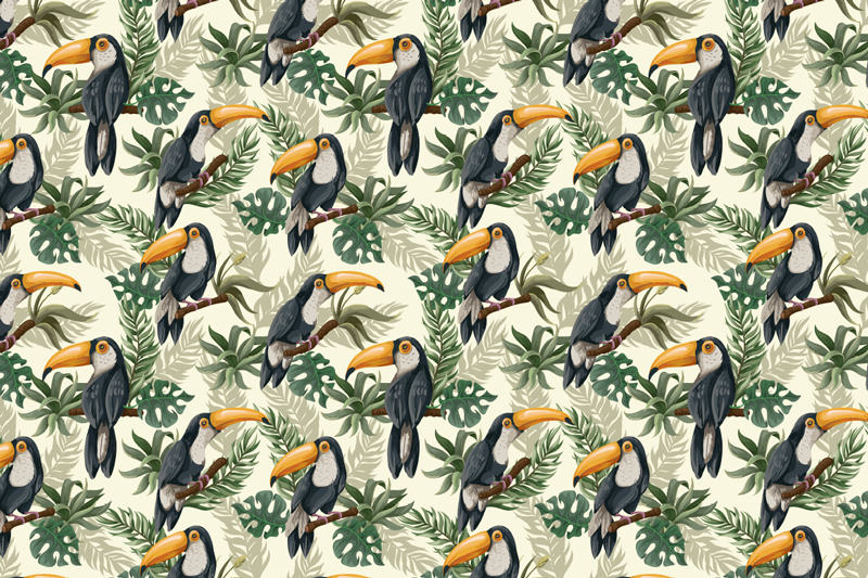 Set de table original motif toucan tropical - TenStickers
