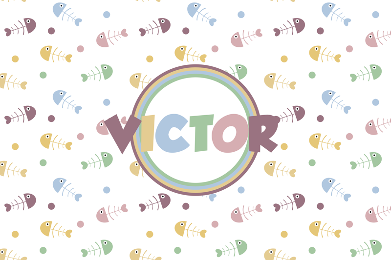 Set de table enfant concept poisson animé - TenStickers