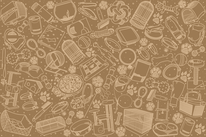 Set de table Éléments de cuisine détaillés - TenStickers