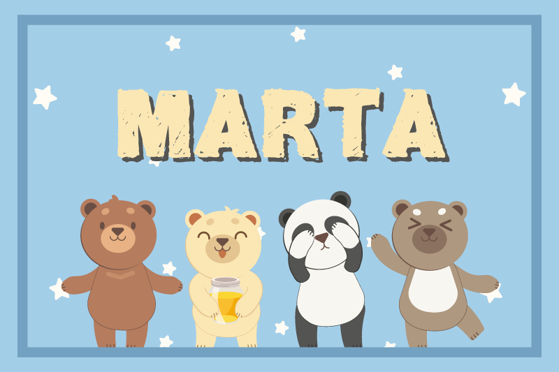 Sets de table enfants Ours personnalisables - TenStickers