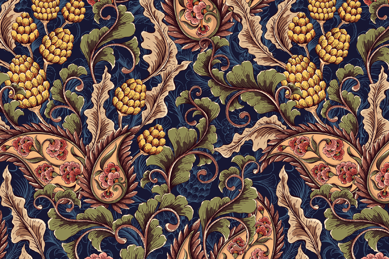 Set de table original motif floral artistique - TenStickers