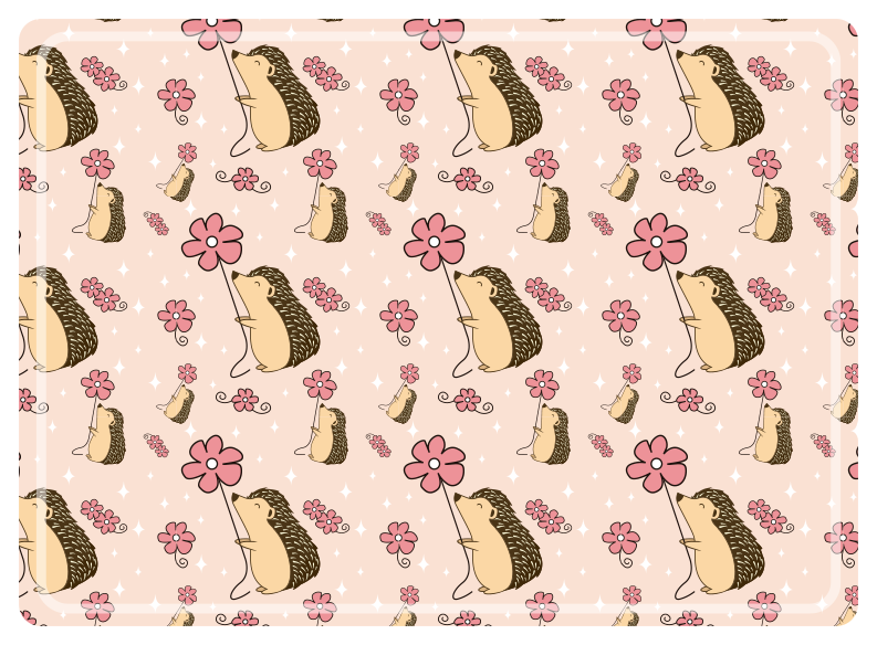 Set de table original motif hérisson mignon - TenStickers