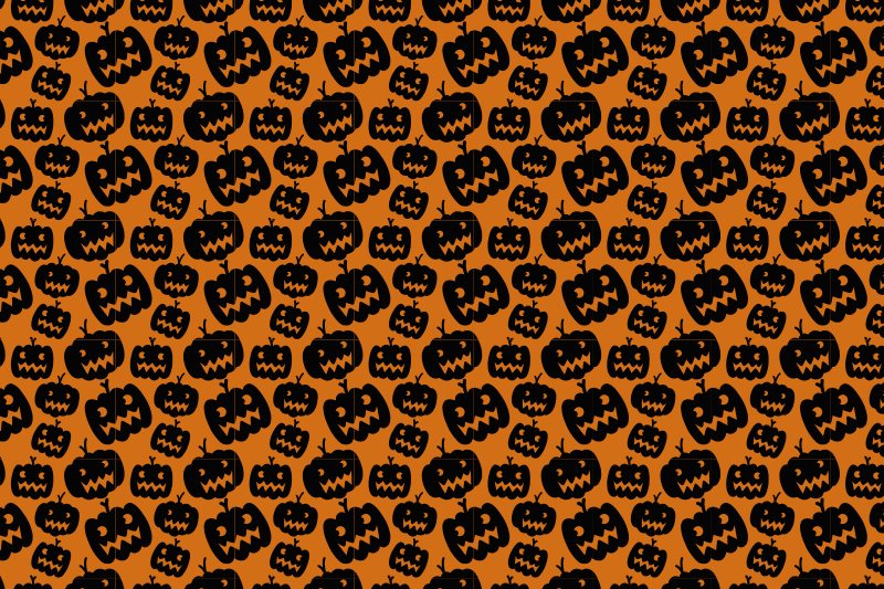 Set de table halloween motif citrouille effrayante - TenStickers