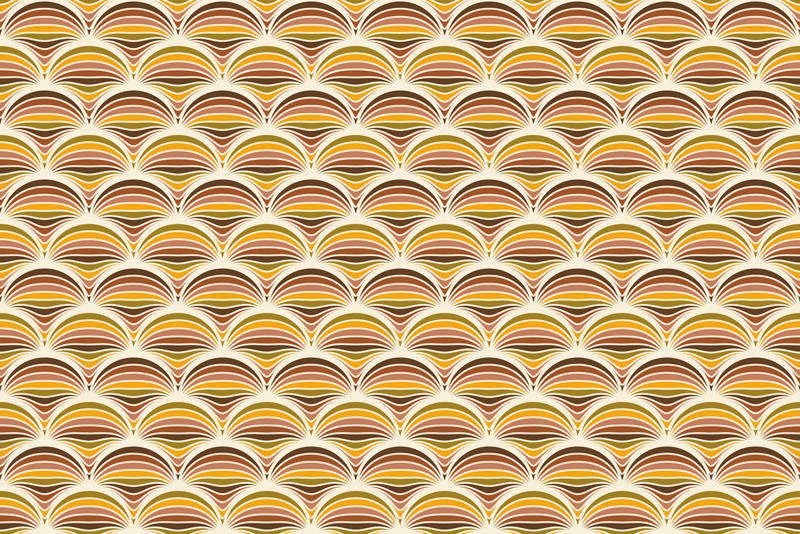 Set de table motif vagues courbées - TenStickers