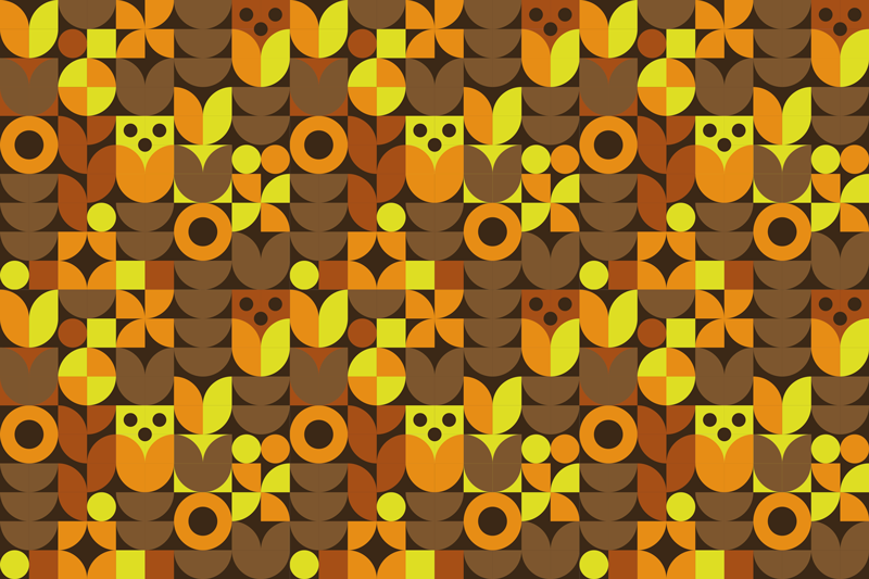 Set de table original motifs géométriques colorés - TenStickers