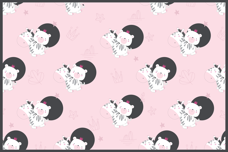 Set de table enfant illustrations de zèbre mignonnes - TenStickers