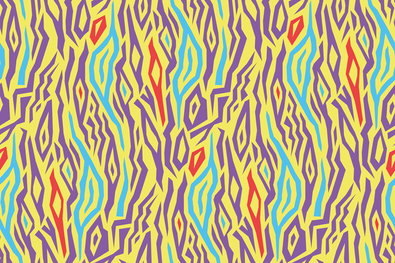 Set de table motif abstrait coloré - TenStickers