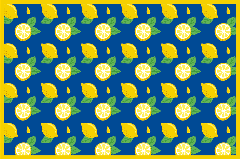 Set de table original motif citron vibrant - TenStickers