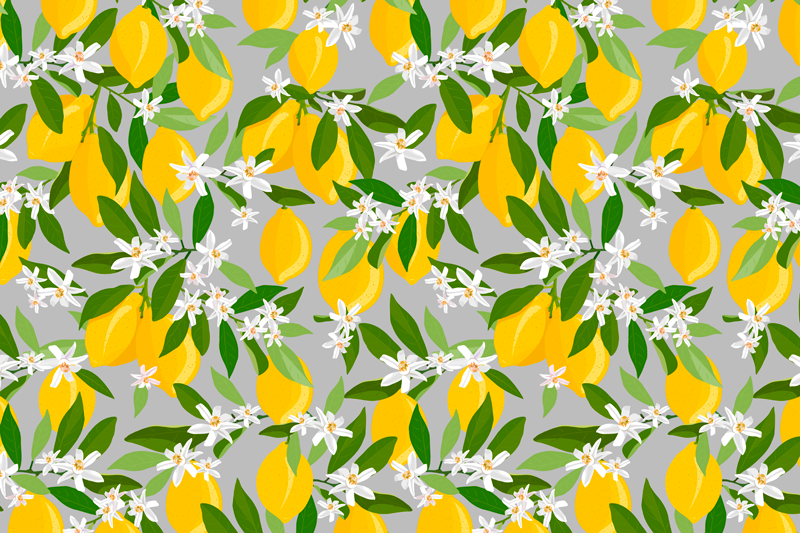 Set de table original motif floral citron - TenStickers