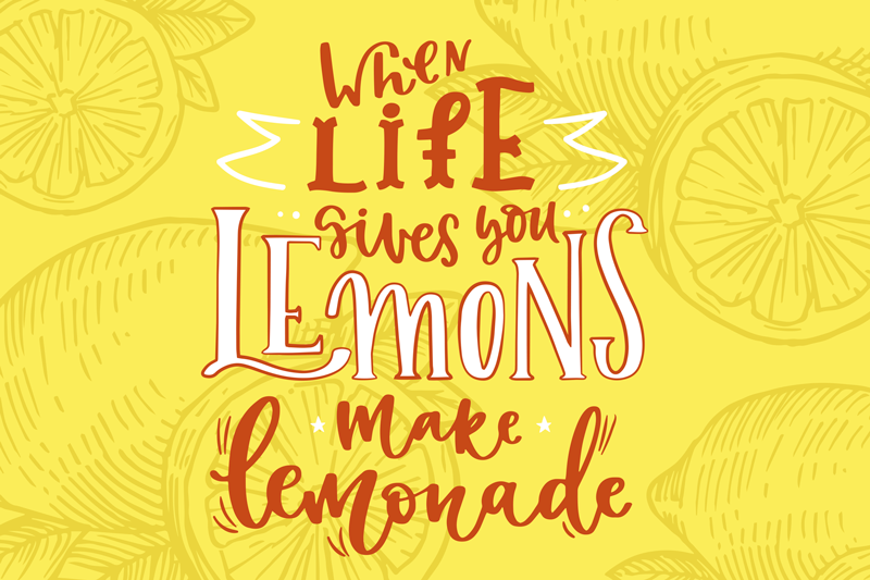 Set de table citation citations motivantes citrons - TenStickers