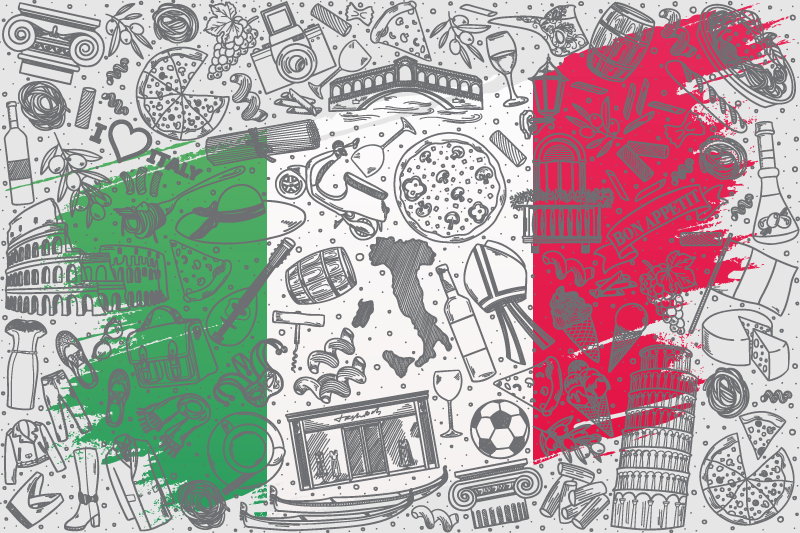 Set de table pour restaurant Fond d'italie - TenStickers