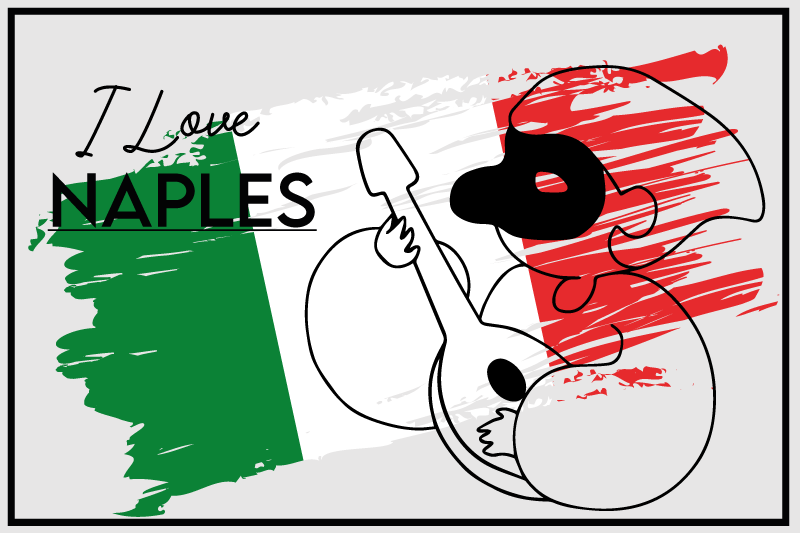 Set de table citation j'adore le design de naples - TenStickers