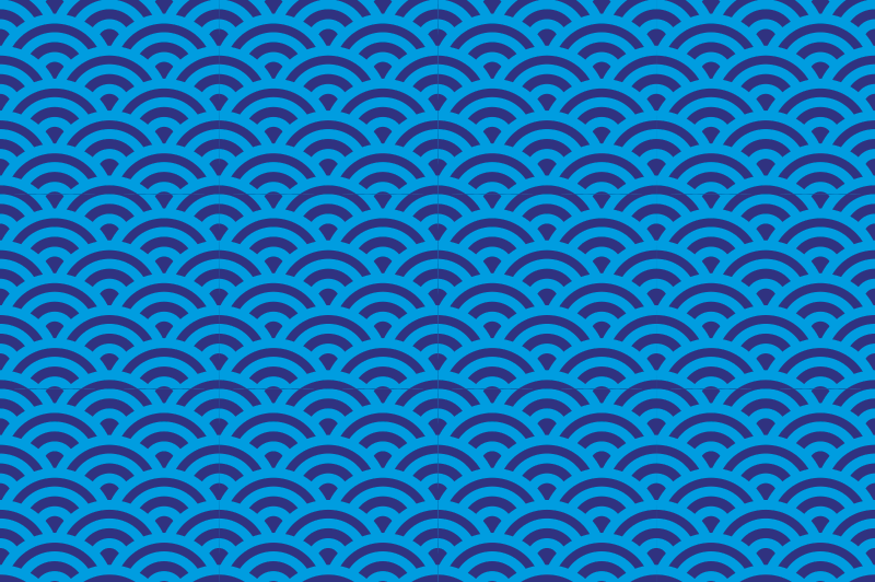 Set de table Élément vague courbé - TenStickers