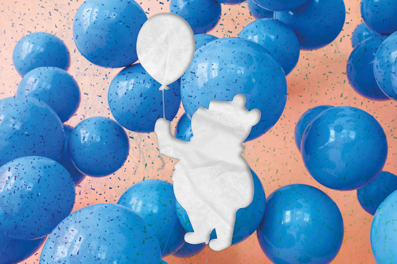 Set de table enfant ours tenant un ballon - TenStickers