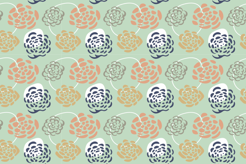 Set de table original art imprimé botanique - TenStickers