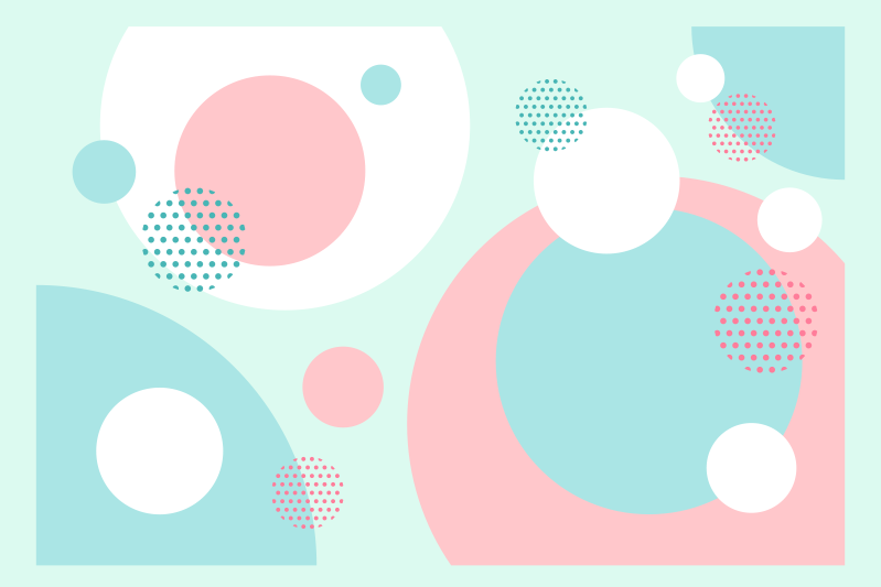 Set de table moderne blocs de couleurs géométriques - TenStickers