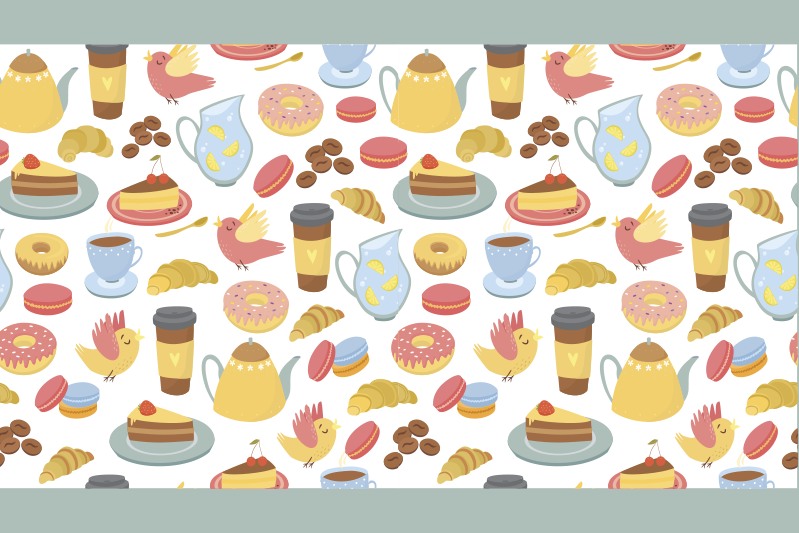 Set de table enfant motifs de desserts colorés - TenStickers
