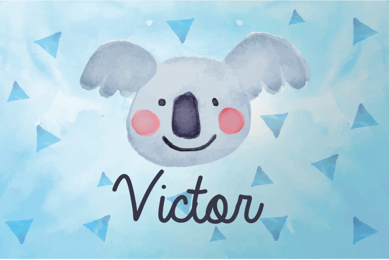 Set de table enfant visage de koala mignon - TenStickers