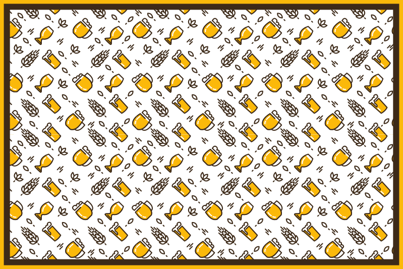 Set de table original icônes de bière artisanale - TenStickers