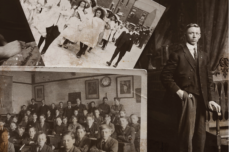 Set de table maison collage photo vintage - TenStickers