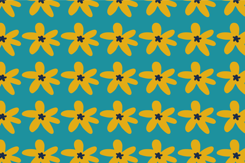 Set de table moderne motif floral vibrant - TenStickers