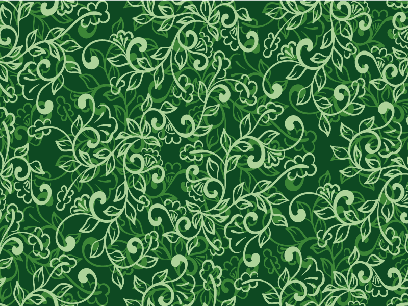 Set de table motif floral vert - TenStickers
