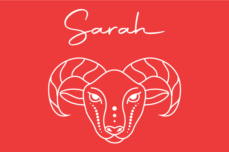 Set de table avec prénom illustration de bélier stylisée - TenStickers