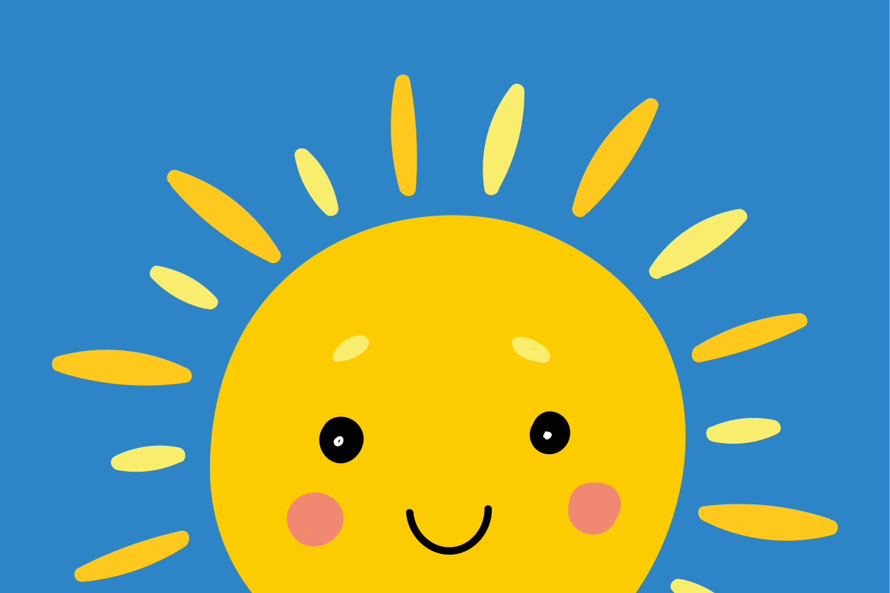 Set de table enfant visage de soleil souriant - TenStickers