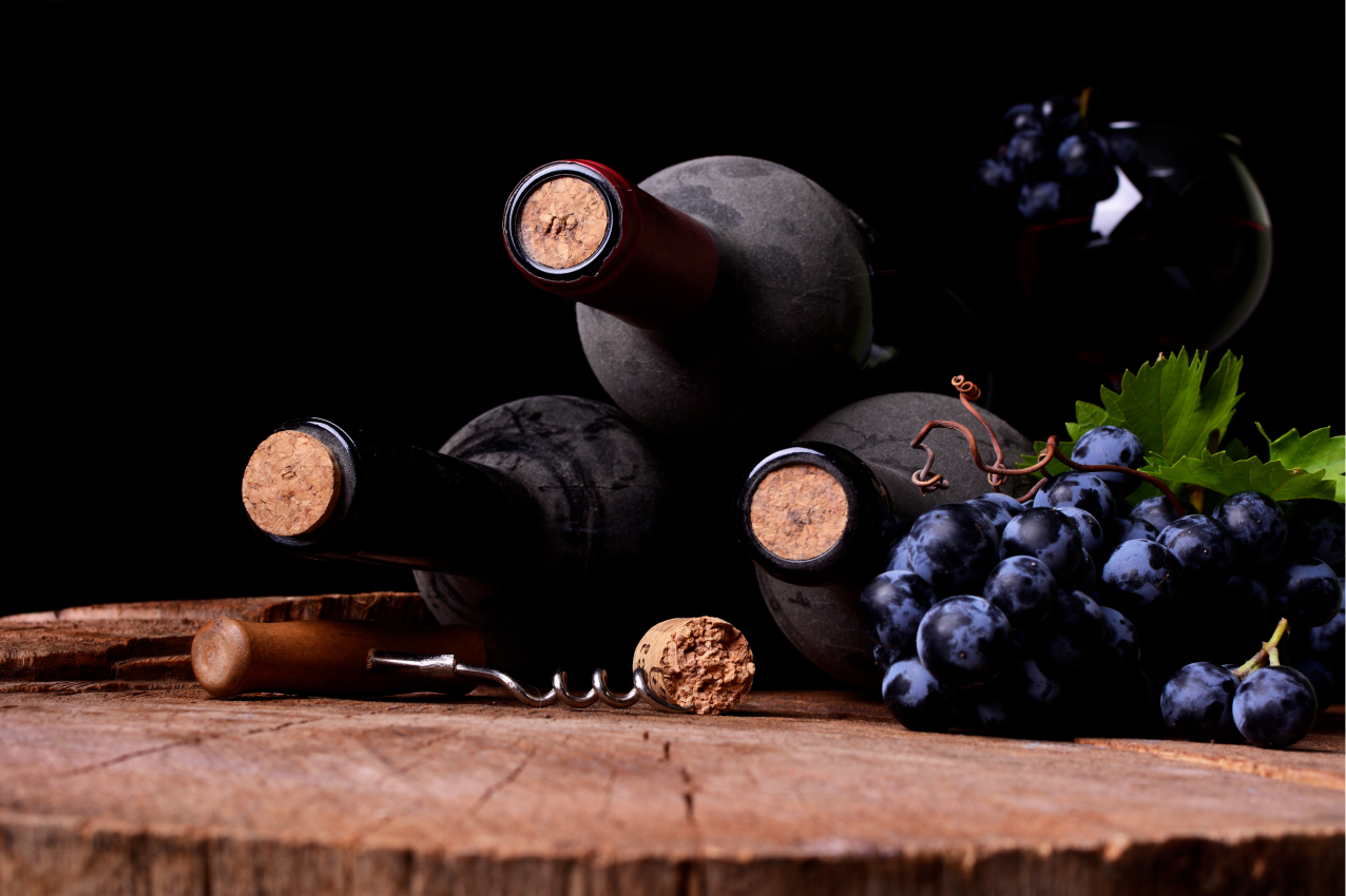 Set de table original raisins et bouteilles de vin - TenStickers