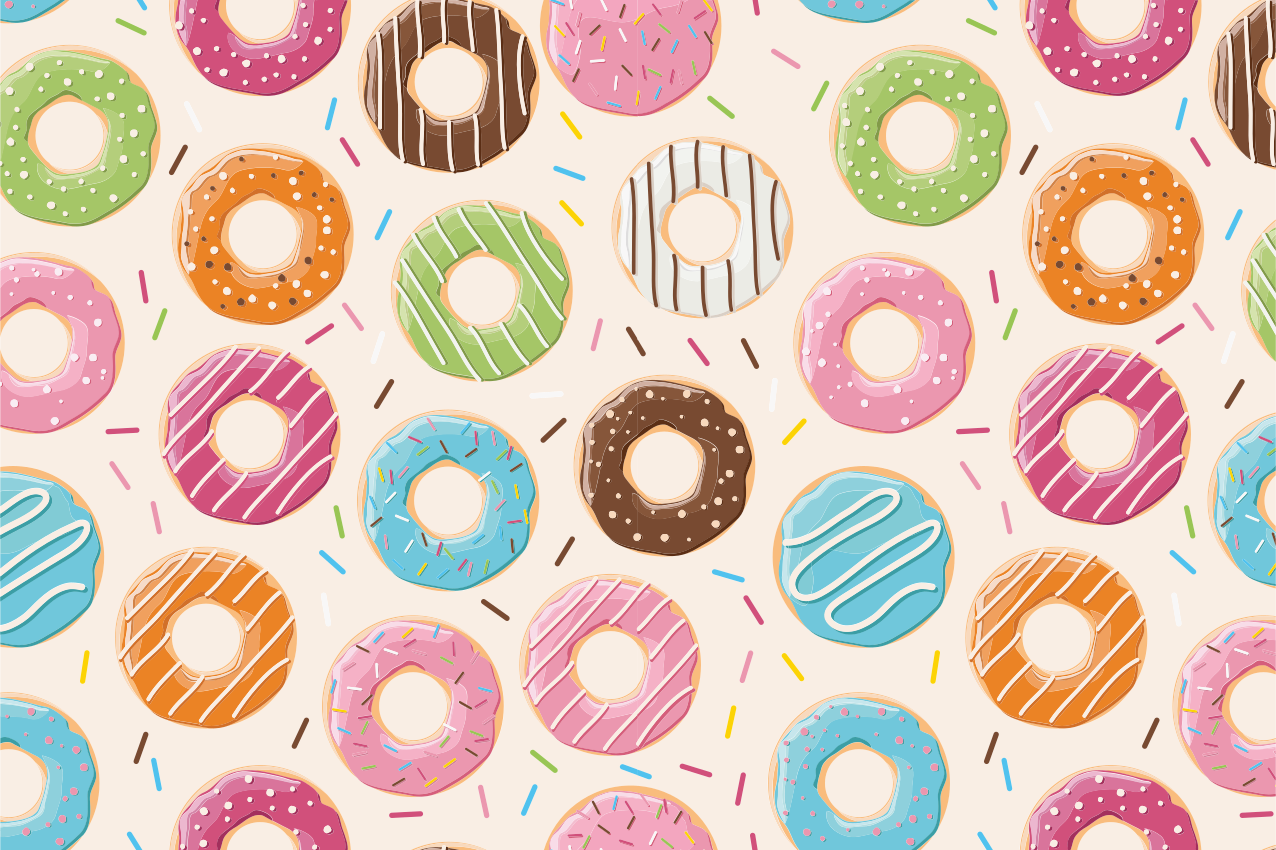 Set de table enfant motifs de donuts colorés - TenStickers