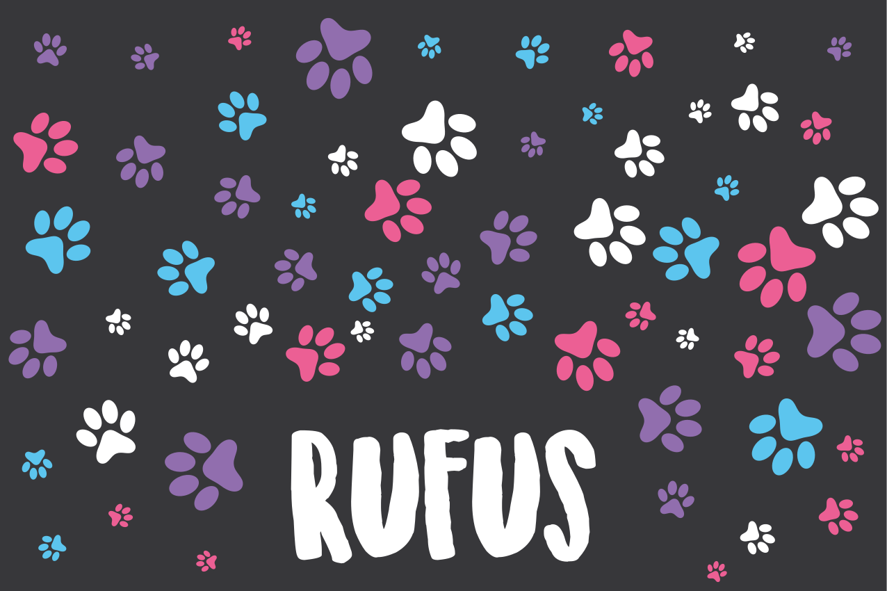 Set de table enfant empreintes de pattes colorées - TenStickers