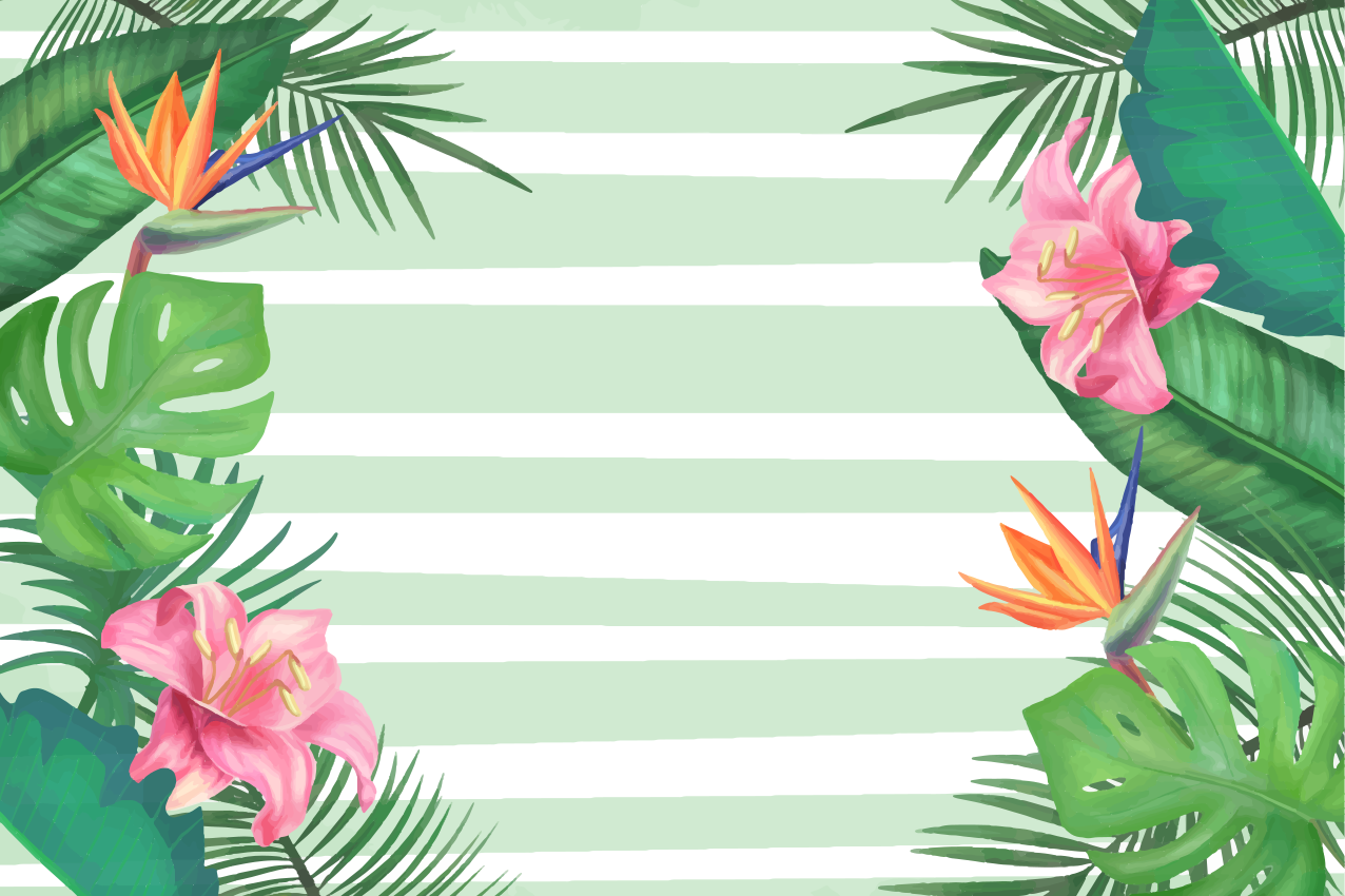 Set de table original feuilles tropicales - TenStickers