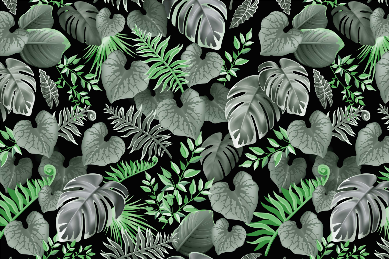 Set de table motifs de feuilles vertes - TenStickers