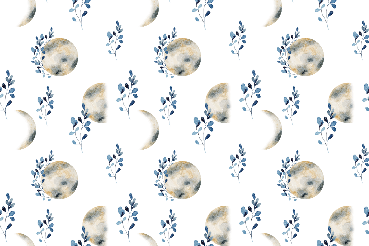 Set de table original motifs de lune céleste - TenStickers