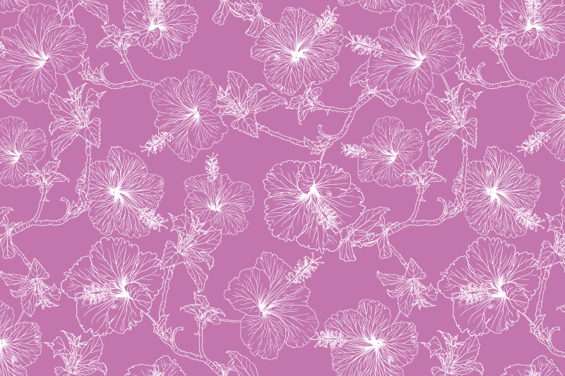 Set de table original motif floral contour - TenStickers