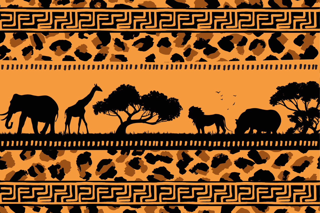 Set de table original thème silhouettes animales - TenStickers