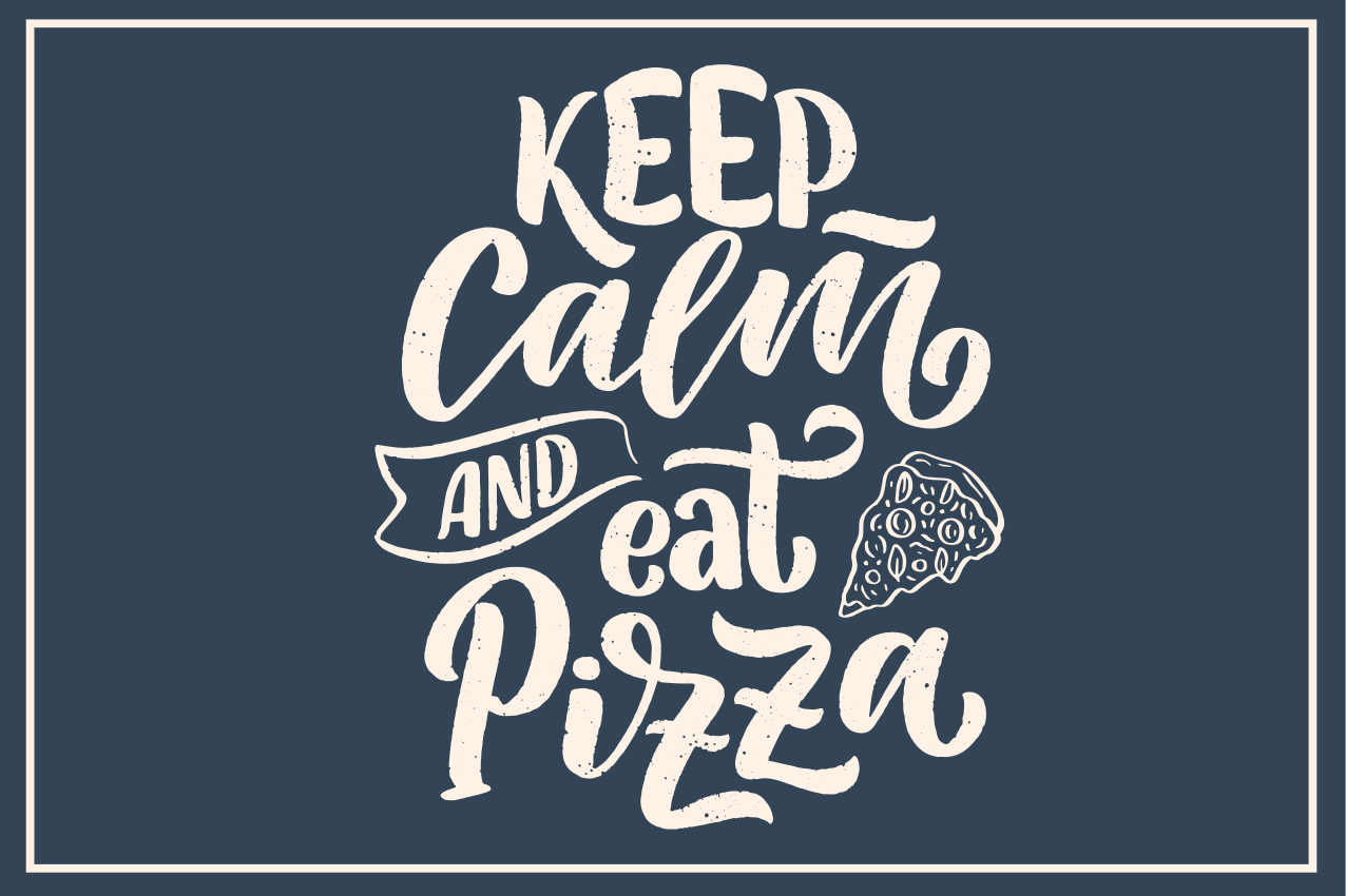 Set de table citation pizza calme - TenStickers