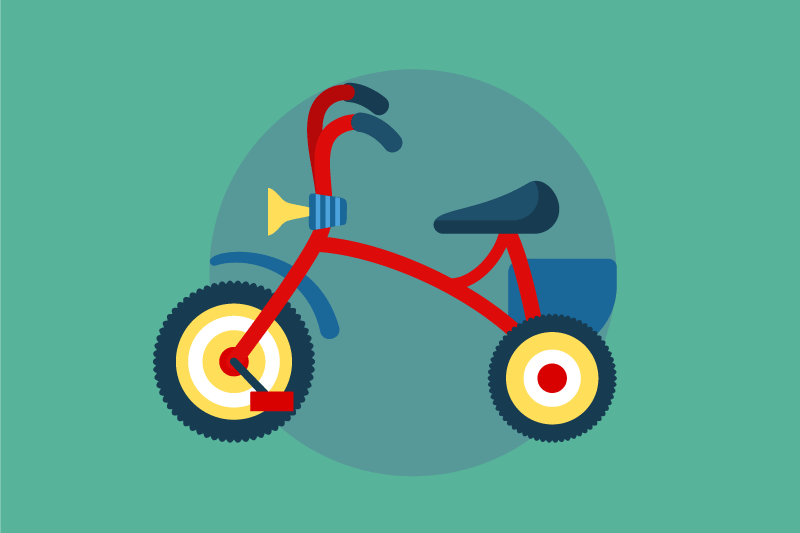 Set de table enfant tricycle avec klaxon - TenStickers