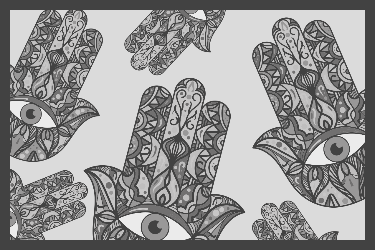 Set de table original motifs de mains détaillés - TenStickers