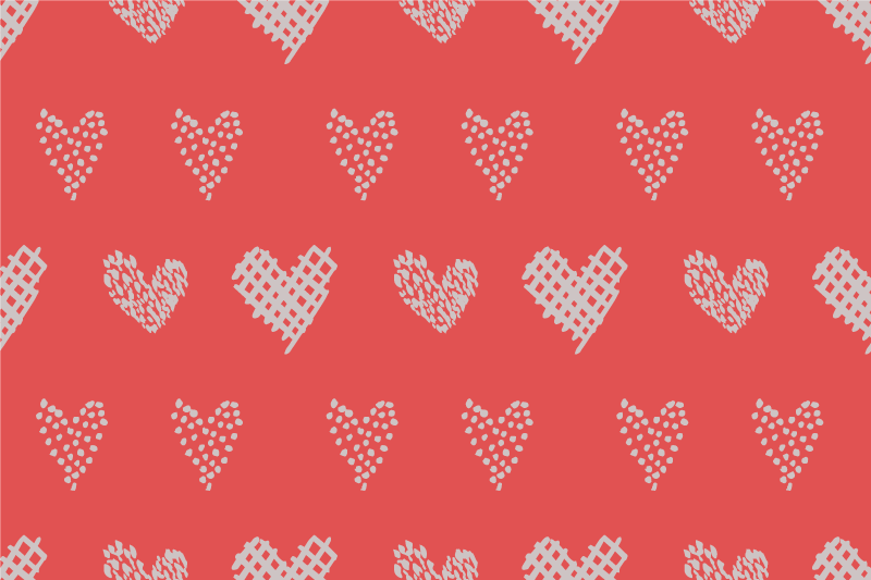 Set de table texture motif cœur - TenStickers