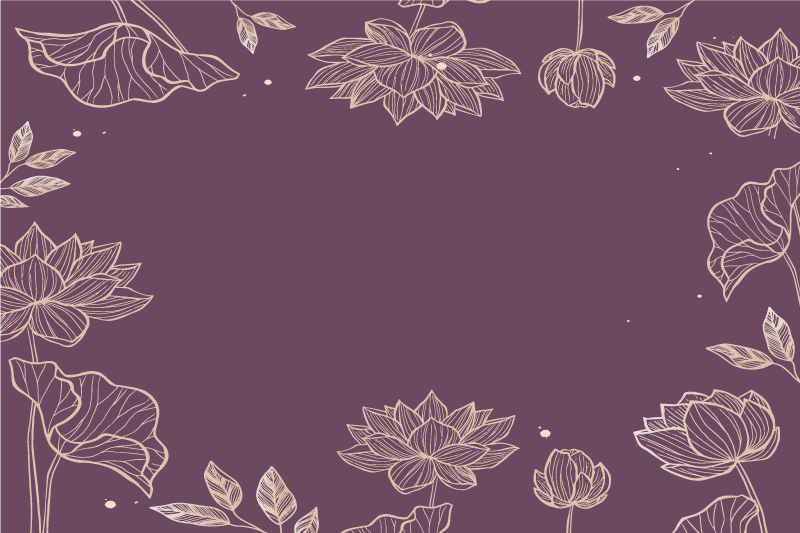 Set de table élégant motif lotus floral - TenStickers