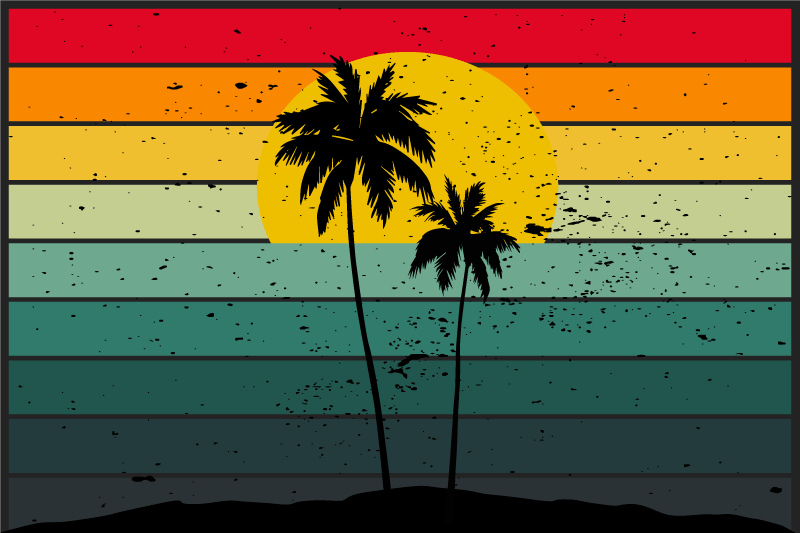 Set de table original paysage de coucher de soleil - TenStickers