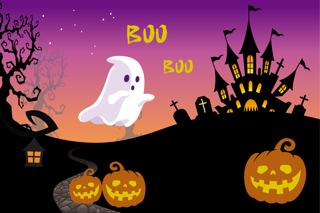 Boo nuit d'halloween sets de table d'halloween - TenStickers