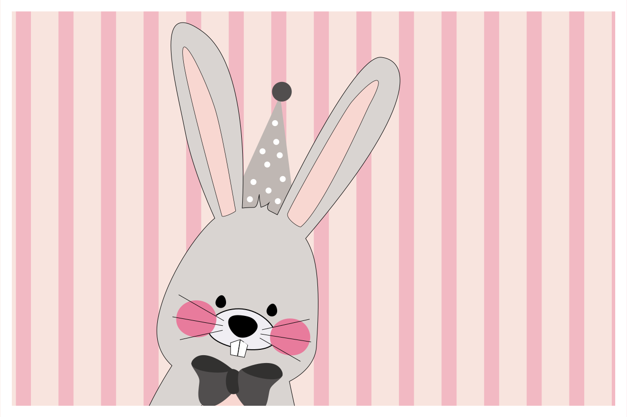 Set de table enfant personnage adorable lapin - TenStickers