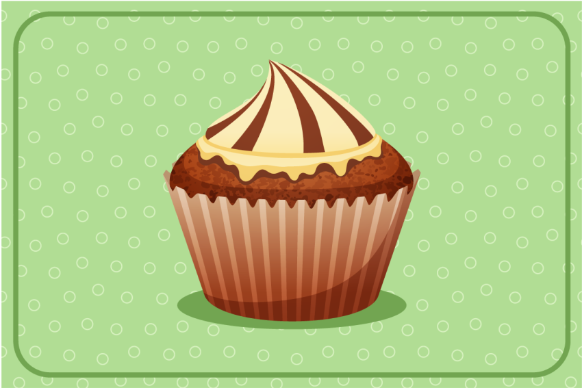 Set de table original graphique cupcake - TenStickers